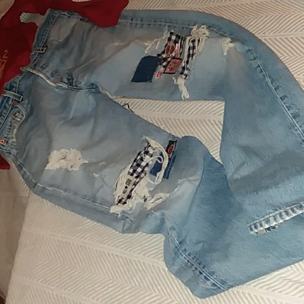 Super Patch Button Fly Levis